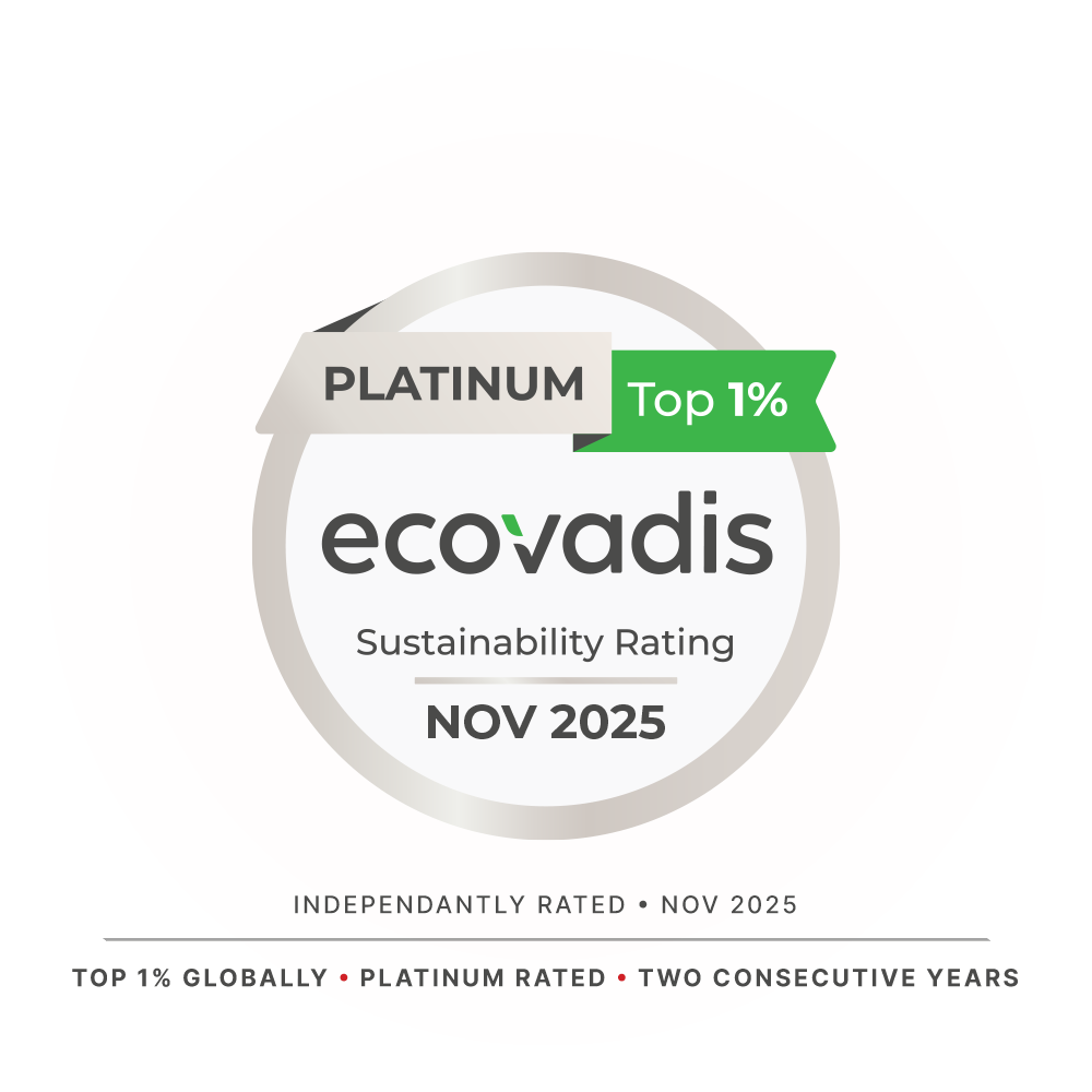 Kingly EcoVadis Platinum sustainability rating, placing the company in the top 1% globally