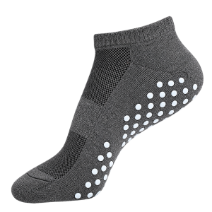 Grey KS01 invisible socks with white silicone grippers